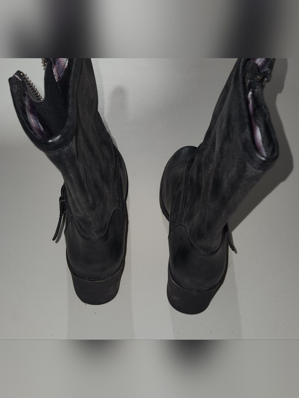 Rocket Dog Black Mid-Calf Faux Leather Boots - Classic Women's Style Size 8.5 - Picture 5 of 11